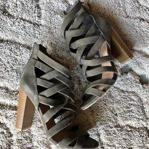 Charlotte Russe Olive Suede Heels